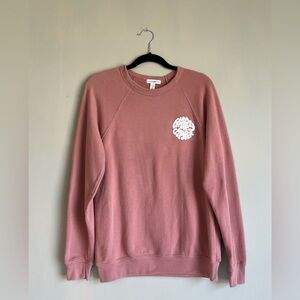 Camp Brand Goods // Happy Camper Crewneck Sweatshirt // Peachy Pink // M